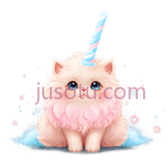独角兽猫,卡通,粉色PNG