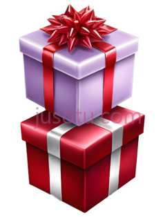 礼物盒,方形,红色,紫色PNG