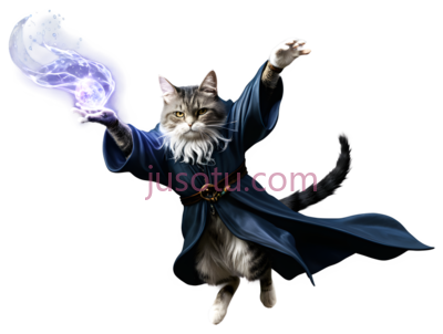 猫,穿着长袍,灰色,白色, PNG
