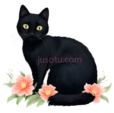 黑猫,卡通,黑色, PNG