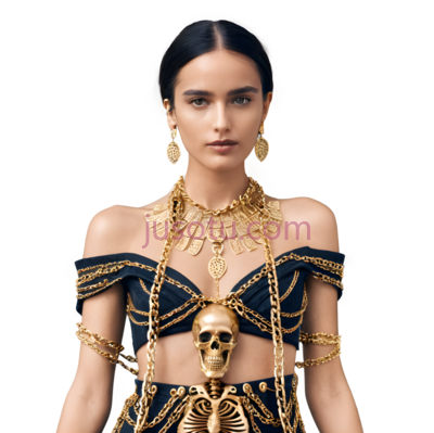 服装,埃及风,金色,黑色, PNG