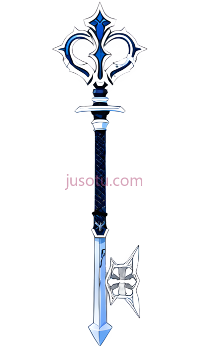 钥匙,复杂装饰性,蓝色, PNG