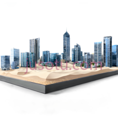 城市建筑群,现代,蓝色,灰色PNG