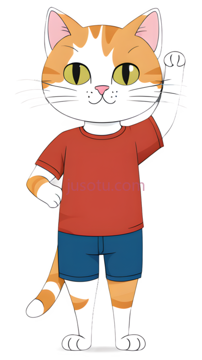 卡通猫,说话,猫恤, PNG