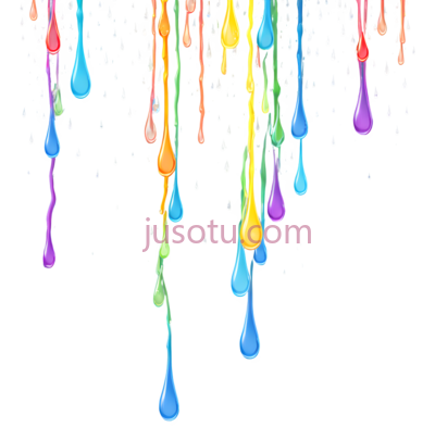 彩虹,雨滴, PNG