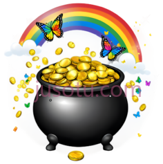 金罐,卡通,黑色PNG