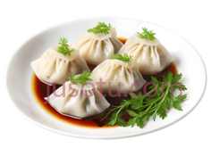 蒸饺,中式点心,白色PNG