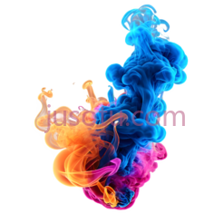 烟雾,抽象,蓝色,橙色,粉色PNG