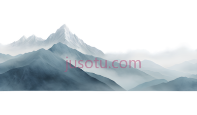 山峰,水墨画,白色,灰色, PNG