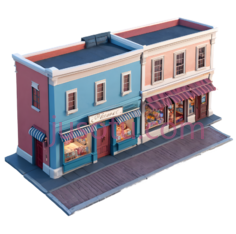 商店,复古,蓝色,粉色PNG
