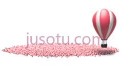 热气球,粉色PNG
