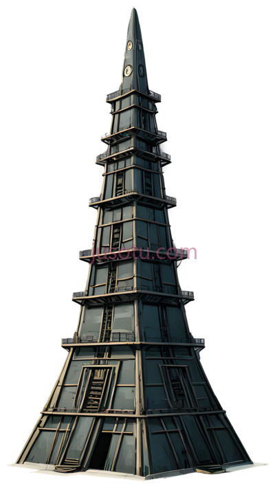 塔,现代,灰色, PNG