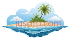 岛屿,卡通,蓝色, 绿色, 棕色PNG