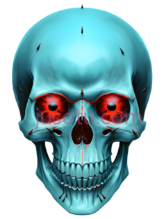 骷髅,科幻,蓝色PNG