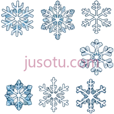 雪花,冬季PNG