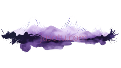山脉,插画,紫色, PNG