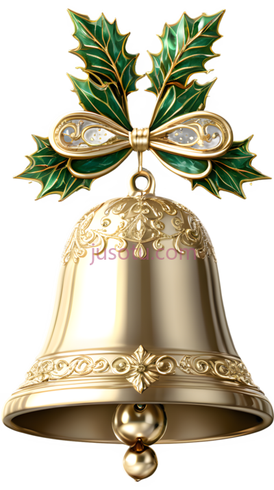 铃铛,复古,金色, PNG