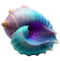 幻想贝壳,紫色,青绿色PNG