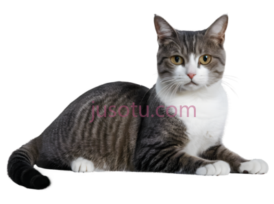 猫,站立,灰色,白色, PNG