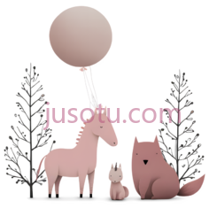 独角兽,狗,猫,卡通,粉色,白色,棕色PNG