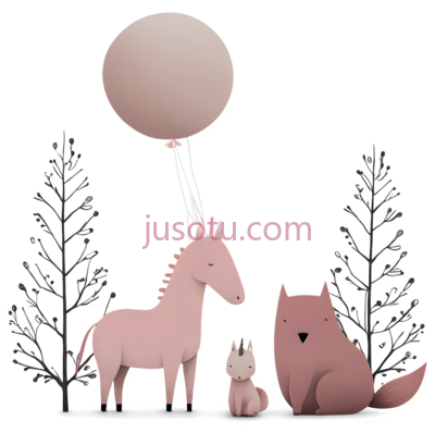独角兽,狗,猫,卡通,粉色,白色,棕色, PNG