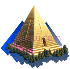 金字塔,数字,金色PNG
