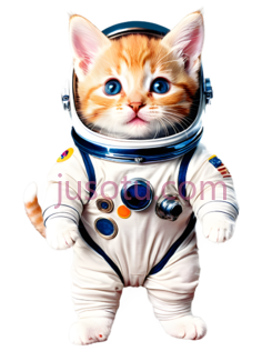 猫,宇航服,白色PNG