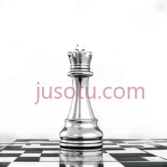 棋子,金属质感的国际象棋王后,银色PNG
