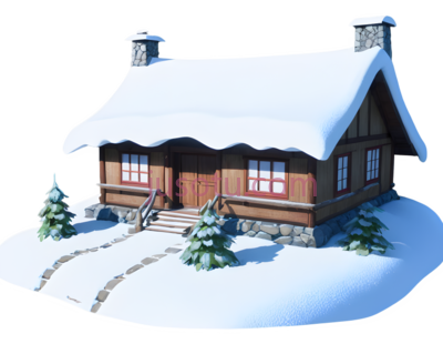 小屋,雪, PNG