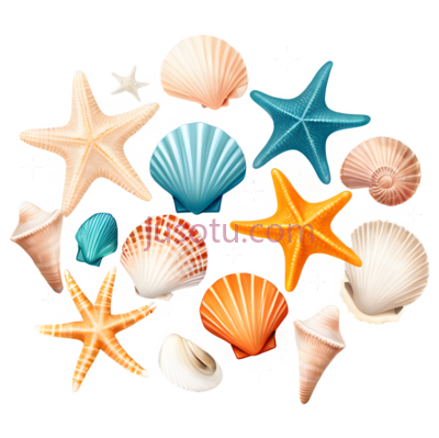 星星,贝壳, PNG
