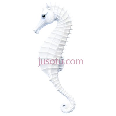 海马,3D建模,白色, PNG