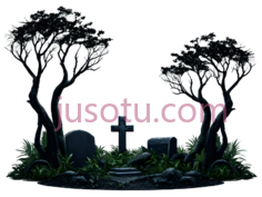 墓碑,卡通,灰色PNG