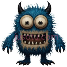 怪兽,卡通,蓝色PNG