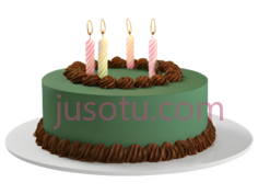生日祝福,深绿色,棕色,蛋糕PNG