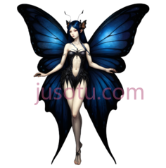 蝴蝶精灵,幻想,蓝色PNG