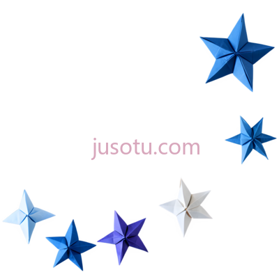 星星,立体,蓝色,白色, PNG
