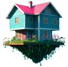 房屋,漂浮PNG