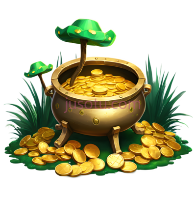 金罐,卡通,金色, PNG