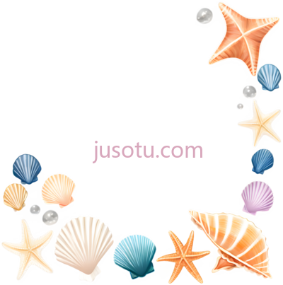 星星,贝壳, PNG