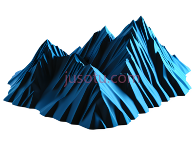 山脉,蓝色, PNG