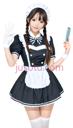 女仆装,复古,黑色,白色PNG
