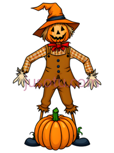 稻草人,卡通,橙色PNG