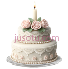 蛋糕,装饰精美,白色PNG