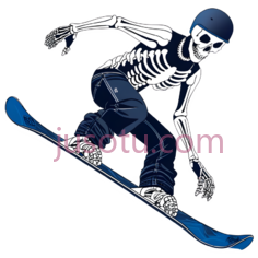滑雪,骷髅PNG
