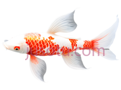 锦鲤,观赏鱼,白色,橙色PNG