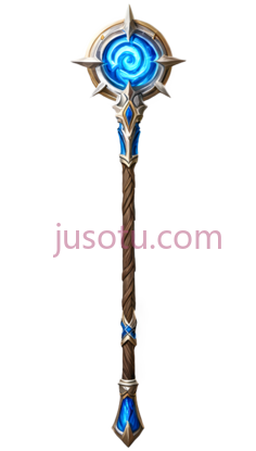 权杖,幻想,蓝色,金色PNG