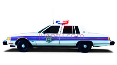 警车,线条流畅,车身修长,白色, PNG