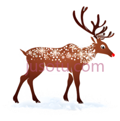 驯鹿,卡通,棕色,白色PNG