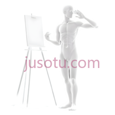 人形模特,3D,白色PNG