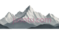 山脉,插画,白色,灰色PNG